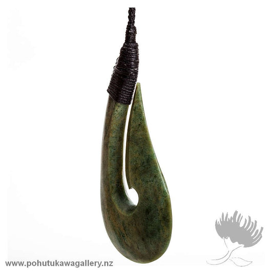 NZ Greenstone Hook Pendant