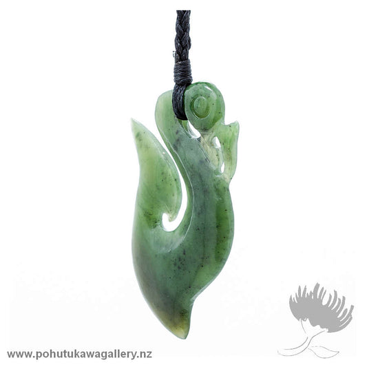 NZ Greenstone Manaia Hook Pendant