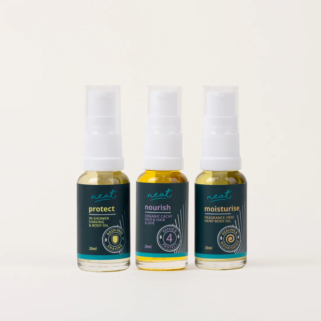 Mini Skincare Sample Oil Set of 3 - 100% Natural 20ml each