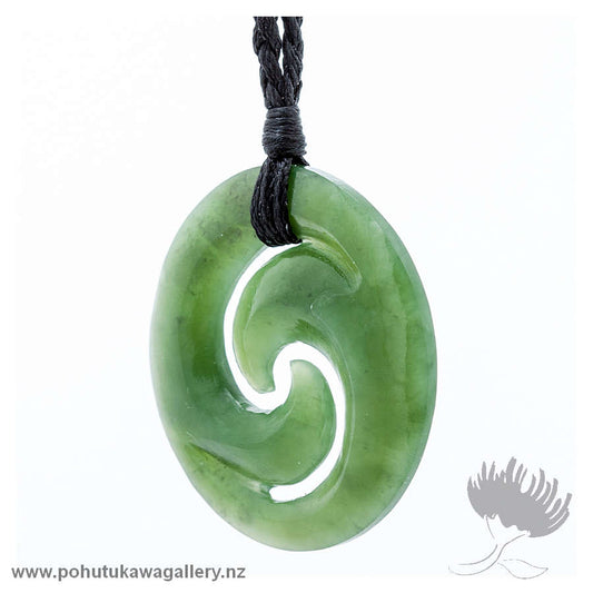 NZ Greenstone Koru Pendant