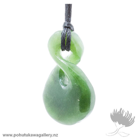 Single Twist Greenstone Pendant