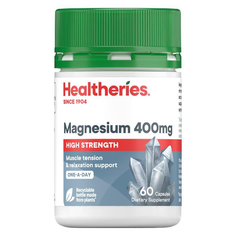Magnesium 400mg High Strength 1-a-Day 60 Capsules