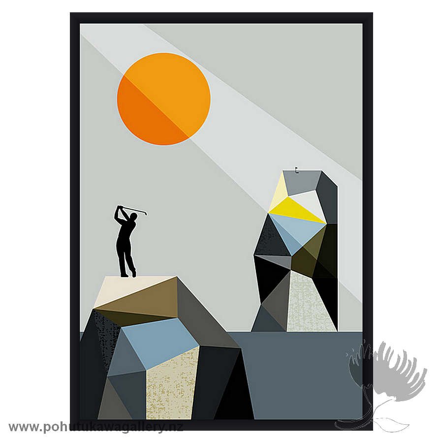 Mini Box Print | Golfer