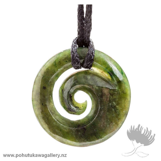 NZ Greenstone Koru Pendant