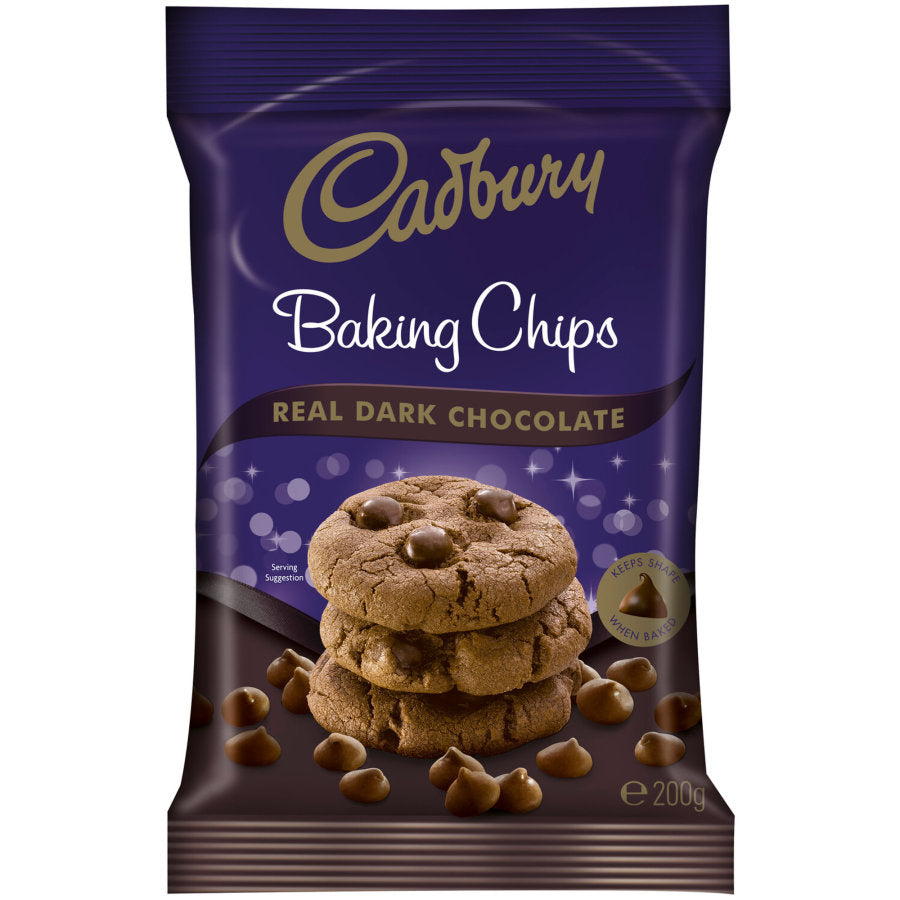 Baking Chips Real Dark Chocolate Cadbury 200g