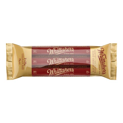Chocolate Bar Dark Sante Whittakers 75g 3pk