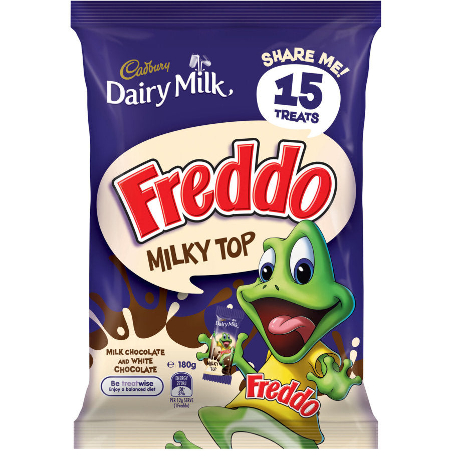 Treat Size Individually Wrapped Freddo Milky Top Cadbury 180g bag 15pk