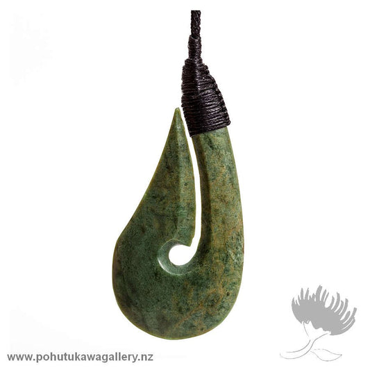 NZ Greenstone Hook Pendant