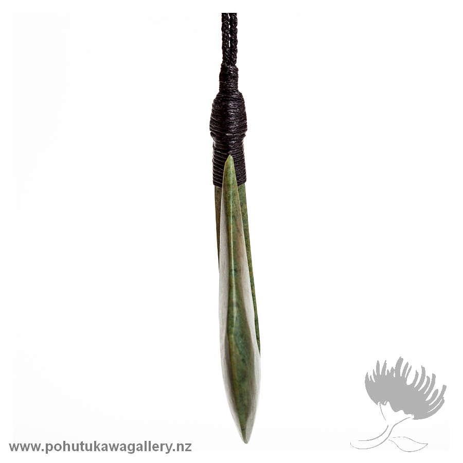 NZ Greenstone Hook Pendant