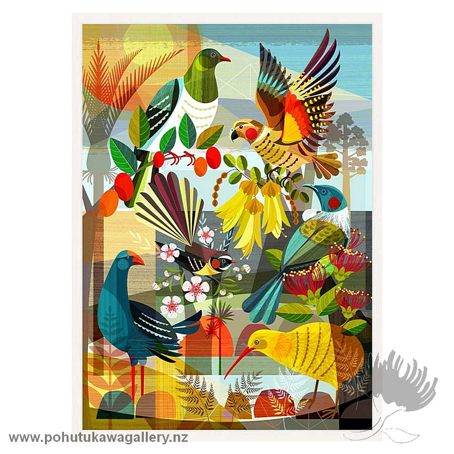 Mini Box Print | NZ Flora & Fauna