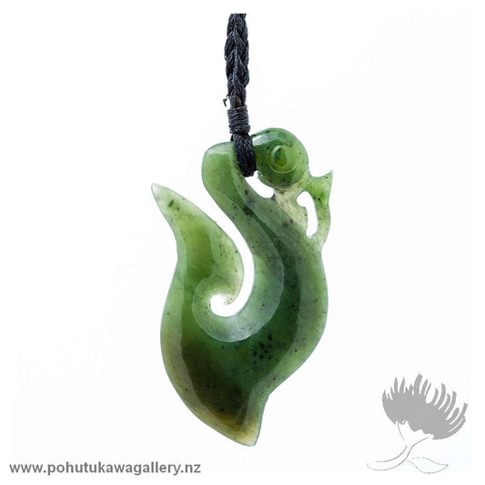 NZ Greenstone Manaia Hook Pendant