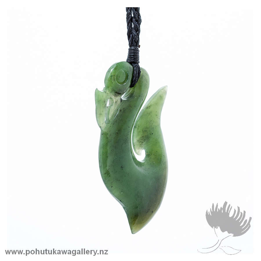 NZ Greenstone Manaia Hook Pendant