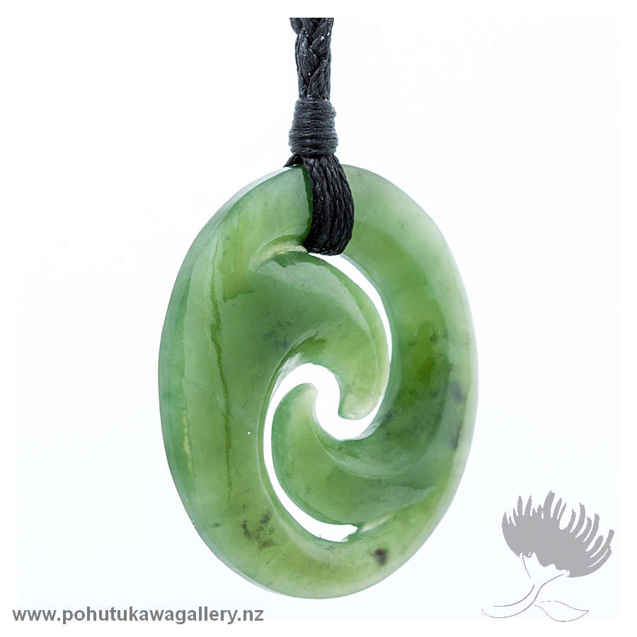 NZ Greenstone Koru Pendant