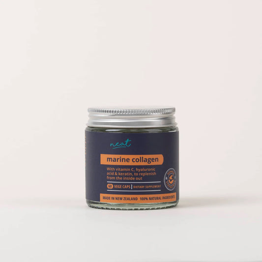 Marine Collagen, Hyaluronic Acid, Keratin and Vitamin C Supplement - 100% Natural 60caps