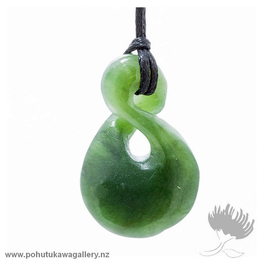 Single Twist Greenstone Pendant