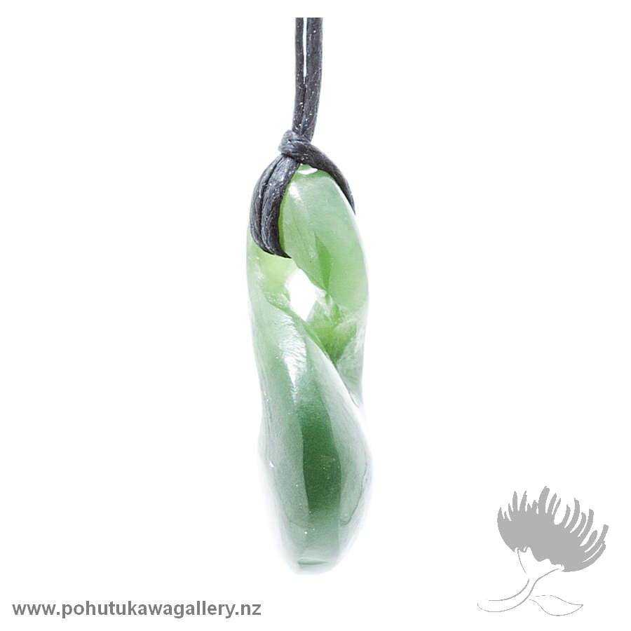 Single Twist Greenstone Pendant