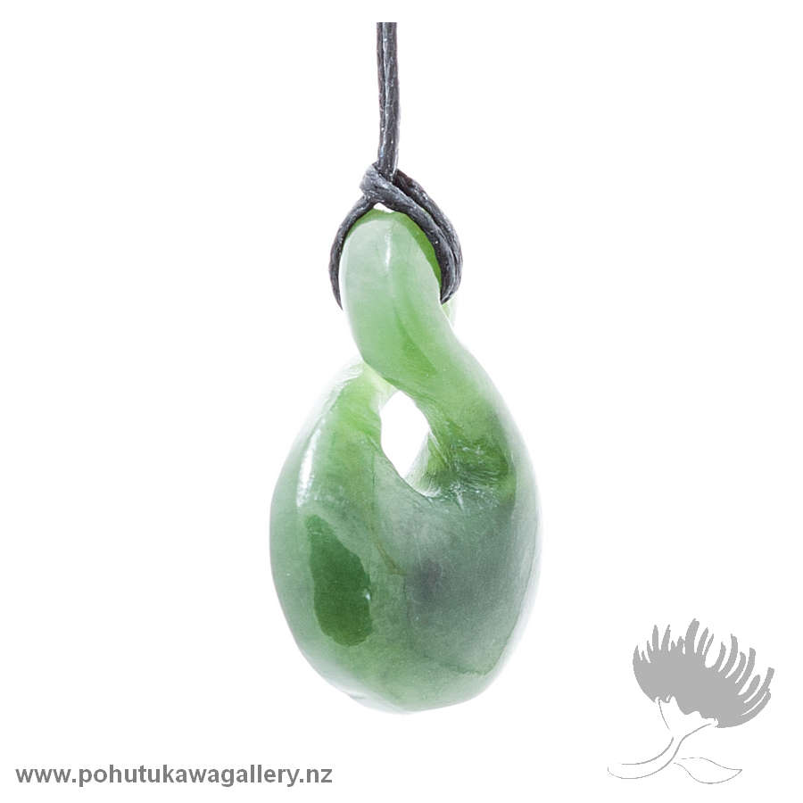 Single Twist Greenstone Pendant