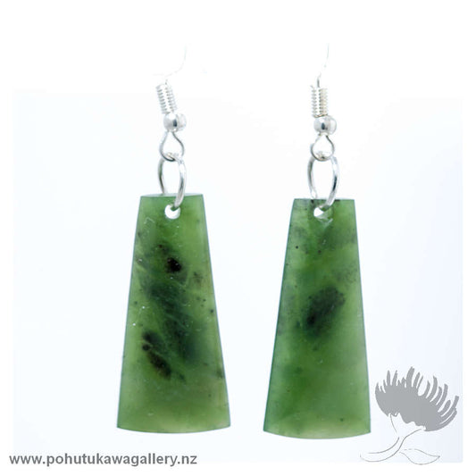 NZ Greenstone Earrings – Adze