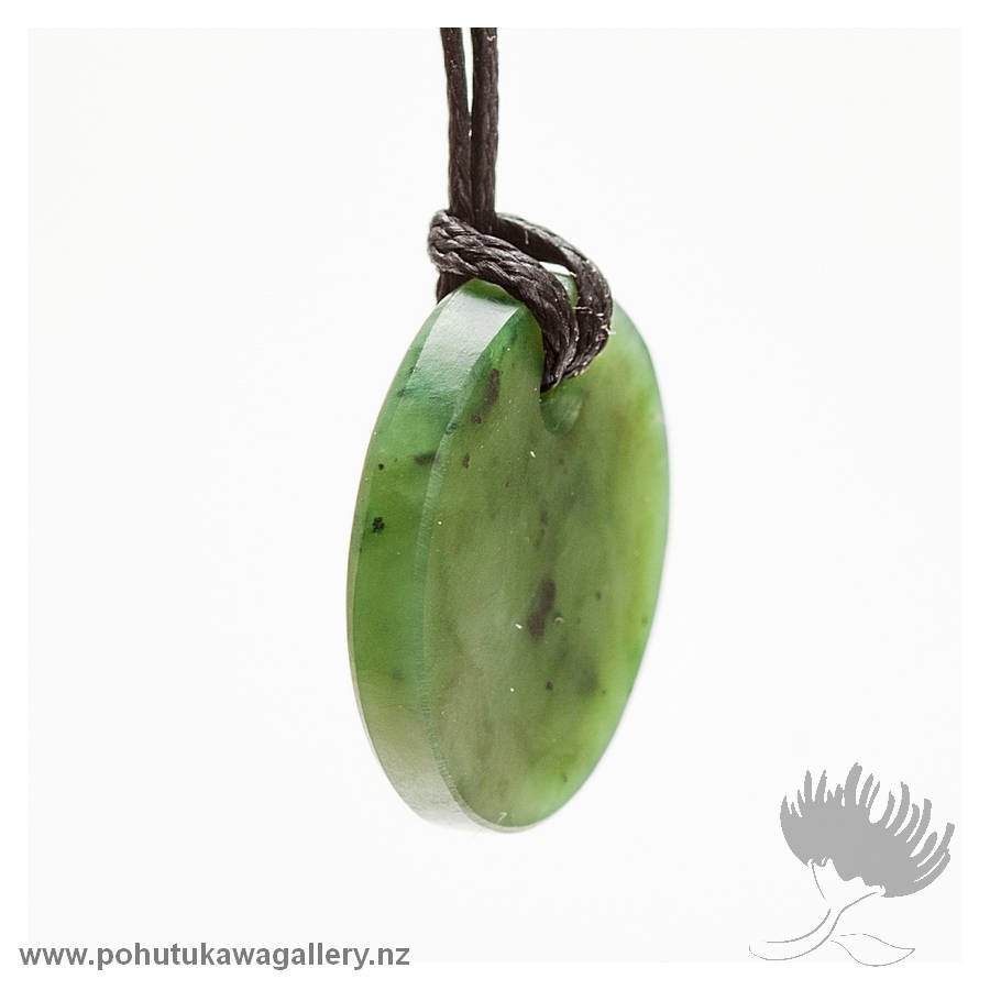 Greenstone Carved Disc – Koru