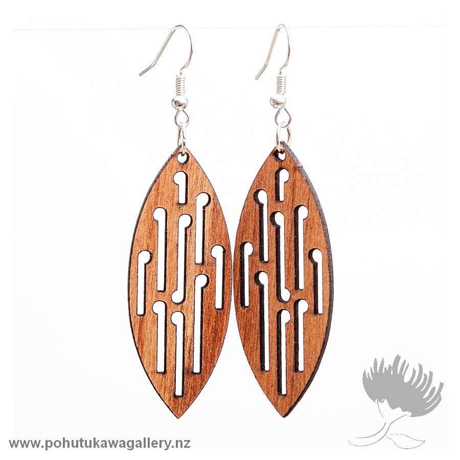 Tear Drop Earrings | Koru with Rimu