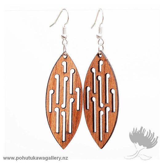 Tear Drop Earrings | Koru with Rimu