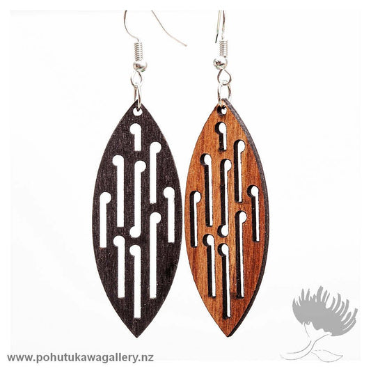 Tear Drop Earrings | Koru with Rimu