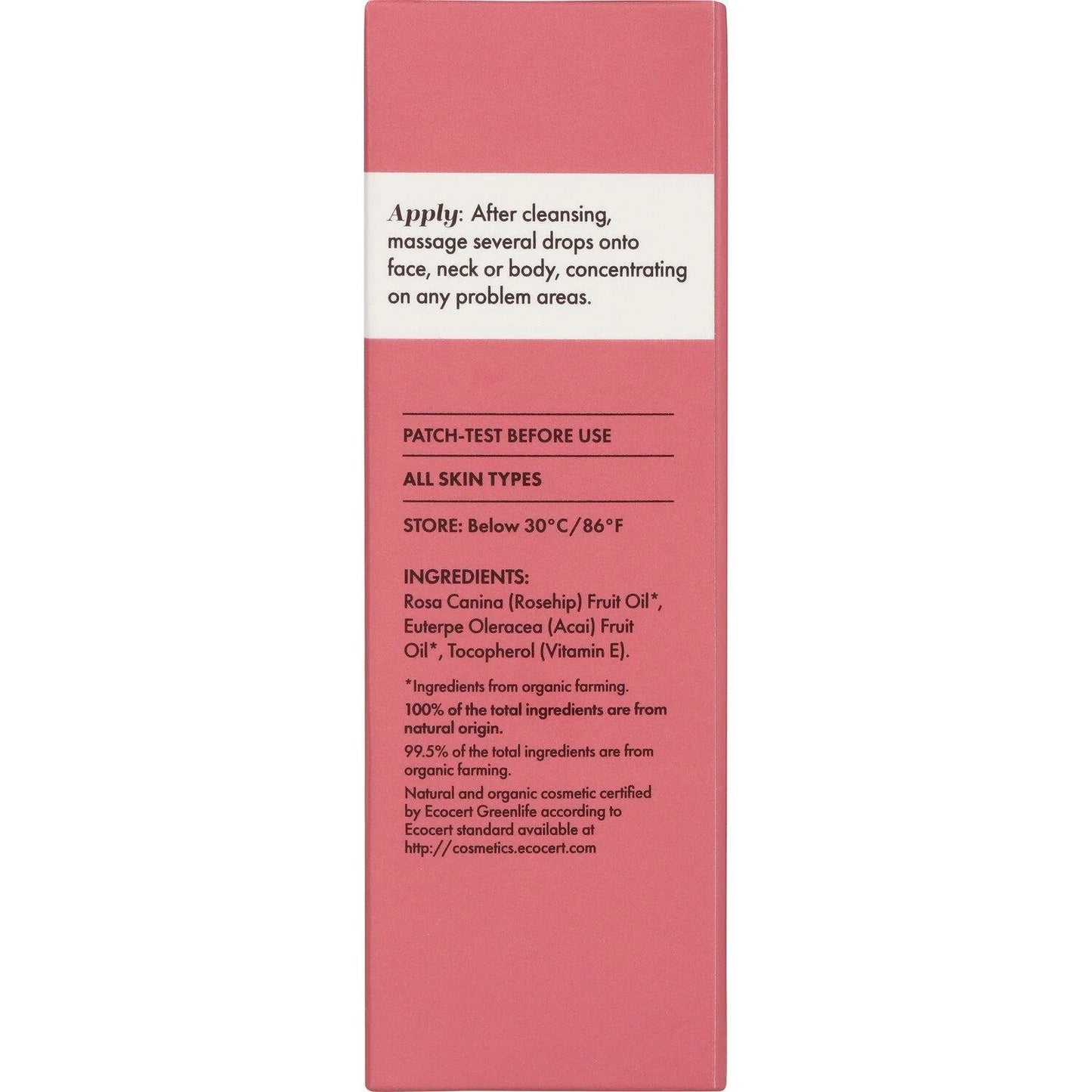 Hydrating Rosehip Certified Organic Rosehip Oil 20ml