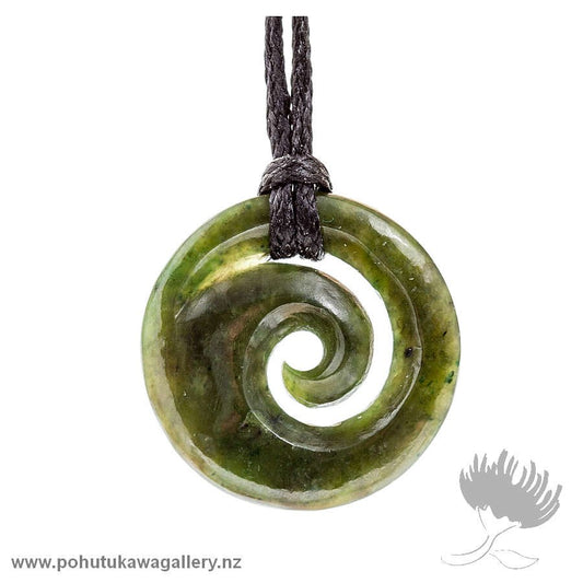 NZ Greenstone Koru Pendant