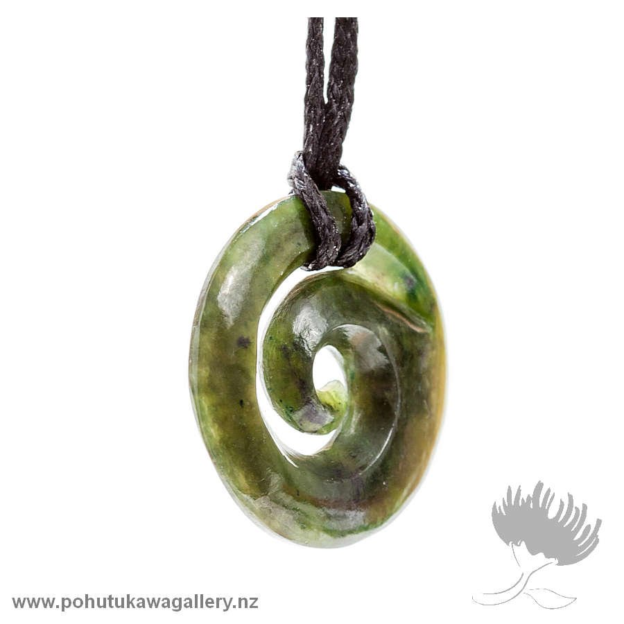 NZ Greenstone Koru Pendant