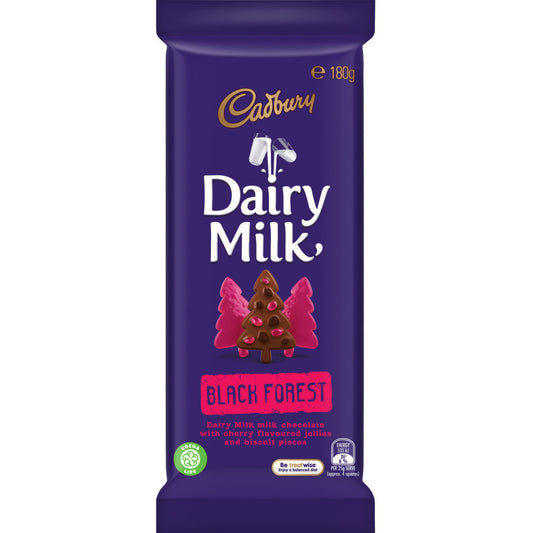 Chocolate Block Dairy Milk Black Forest Cadbury 180g