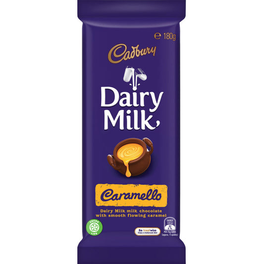 Chocolate Block Dairy Milk Caramello Cadbury 180g