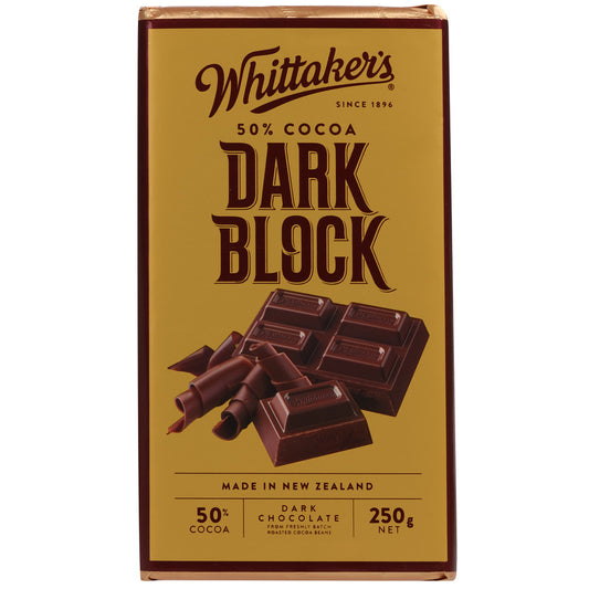 Chocolate Block 50% Cocoa Dark Whittakers 250g