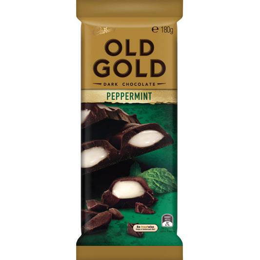 Old Gold Chocolate Block Peppermint Cadbury 180g