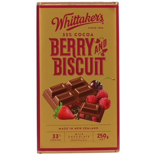 Chocolate Block Berry & Biscuit Whittakers 250g