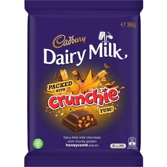 Chocolate Block Packed With Crunchie Cadbury 350g