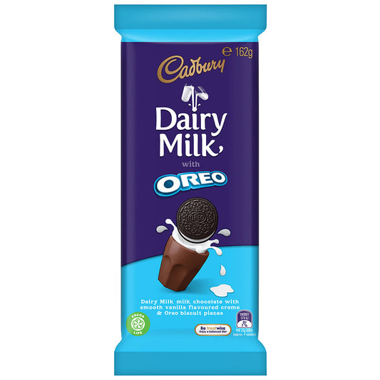 Chocolate Block Dairy Milk Vanilla Oreo Cadbury 162g
