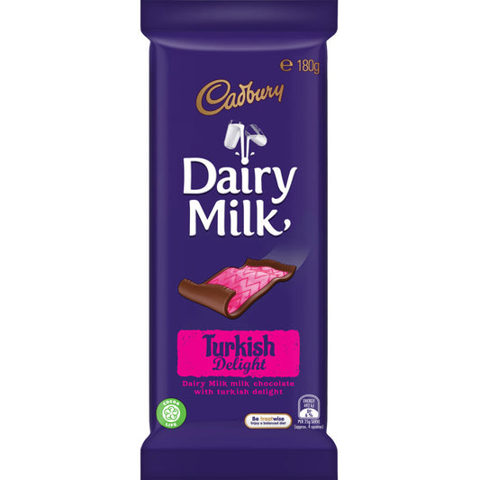 Chocolate Block Dairy Milk Turkish Delight Cadbury 180g