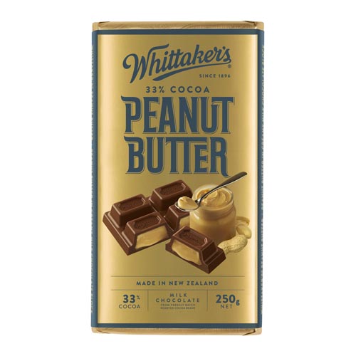 Chocolate Block Peanut Butter 33% Cocoa Whittakers 250g
