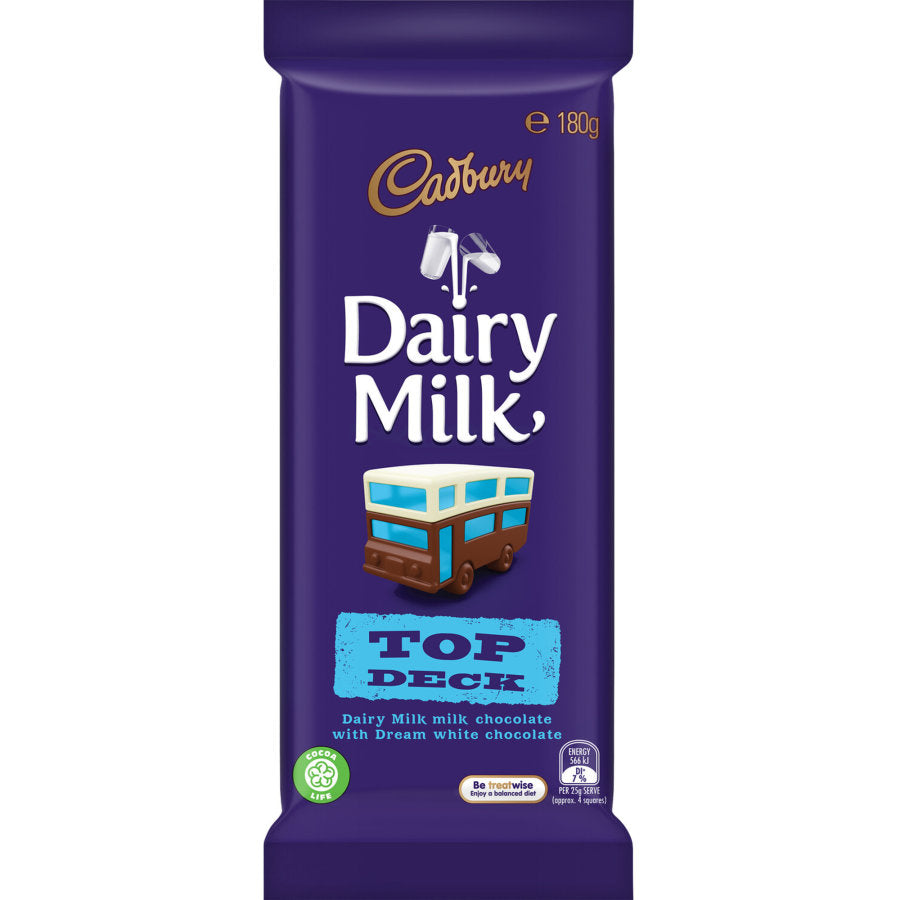 Chocolate Block Dairy Milk Top Deck Cadbury 180g