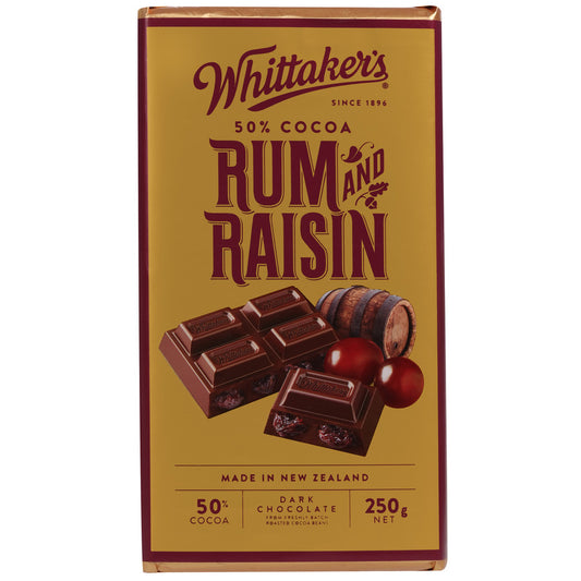 Chocolate Block Rum & Raisin Whittakers 250g