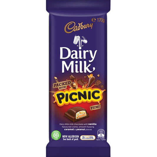 Chocolate Block Packed With Picnic Cadbury 170g