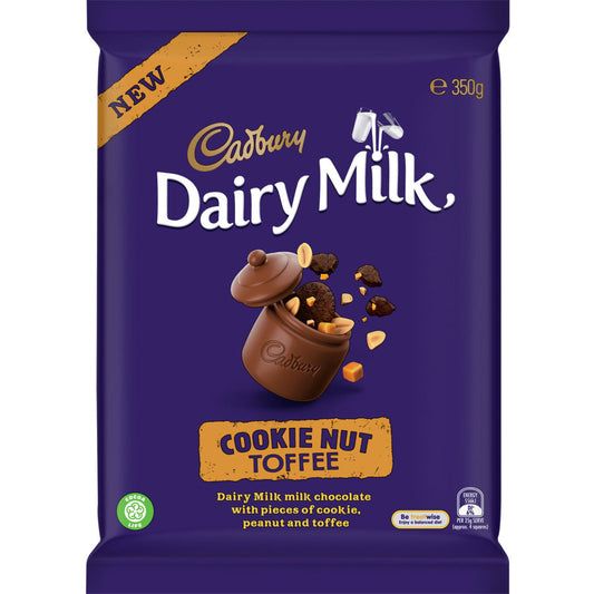 Chocolate Block Cookie Nut Toffee Cadbury 350g
