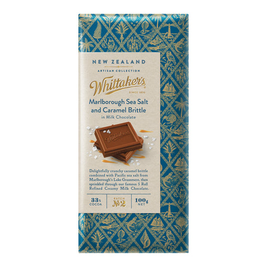 Chocolate Block Sea Salt & Caramel Brittle Whittakers 100g
