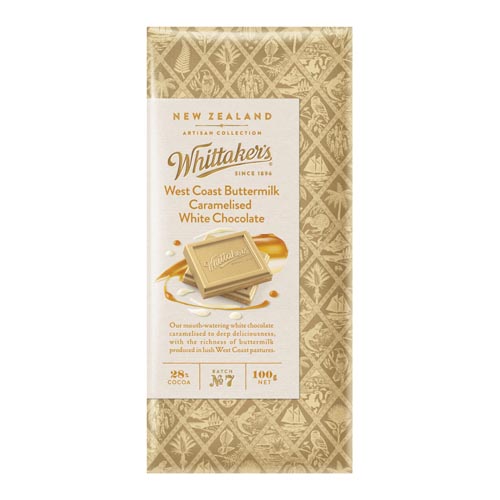 Chocolate Block milk Caramelised White Choc Whittakers 100g