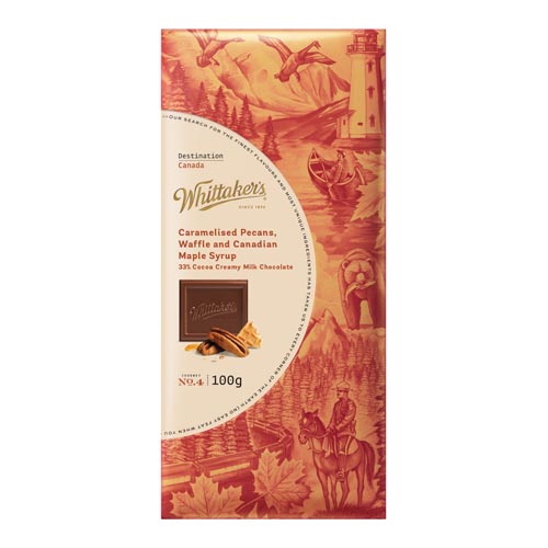 Chocolate Block Pecans Waffle & Maple Whittakers 100g