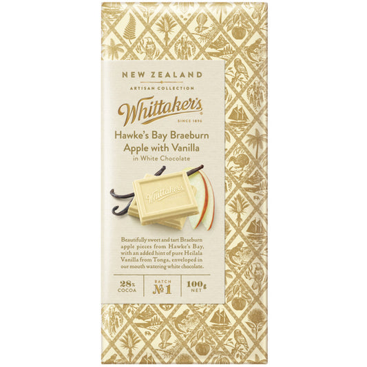 Chocolate Block Hawkes Bay White Braeburn Whittakers 100g