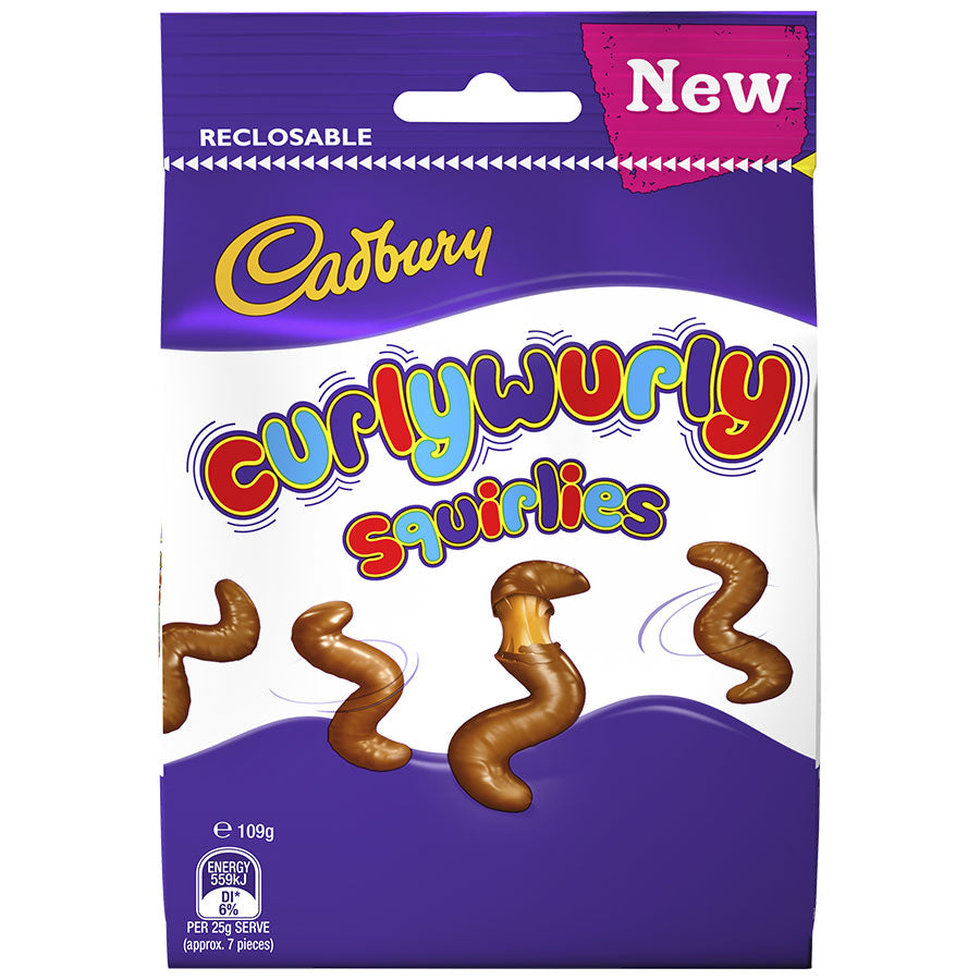 Curly Wurly Share Pack Squirlies Bites Cadbury 110g