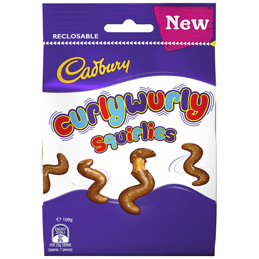 Curly Wurly Share Pack Squirlies Bites Cadbury 110g