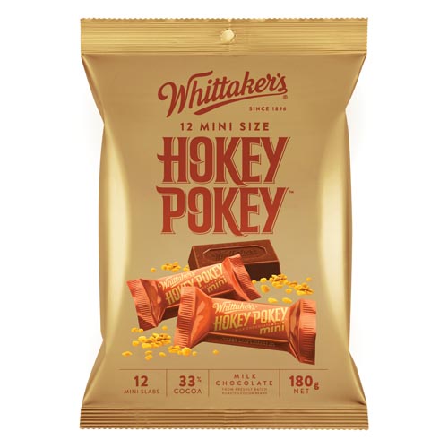 Share Pack Individually Wrapped Hokey Pokey Whittakers 180g bag 12pk
