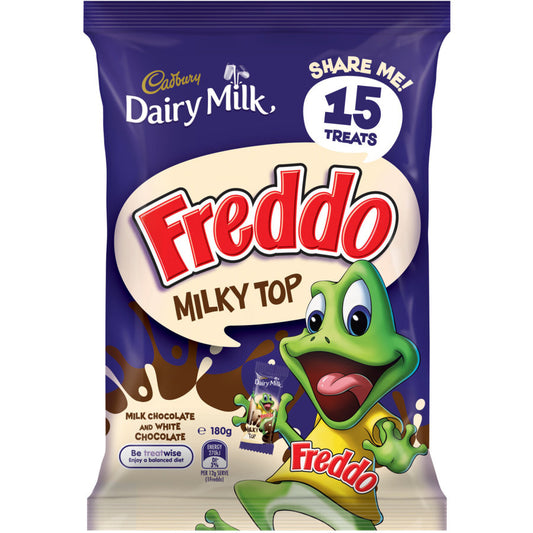 Treat Size Individually Wrapped Freddo Milky Top Cadbury 180g bag 15pk